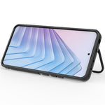 For Xiaomi Redmi Note 14 5G Magnetic Case PC Kickstand Ripple Texture TPU Phone Cover