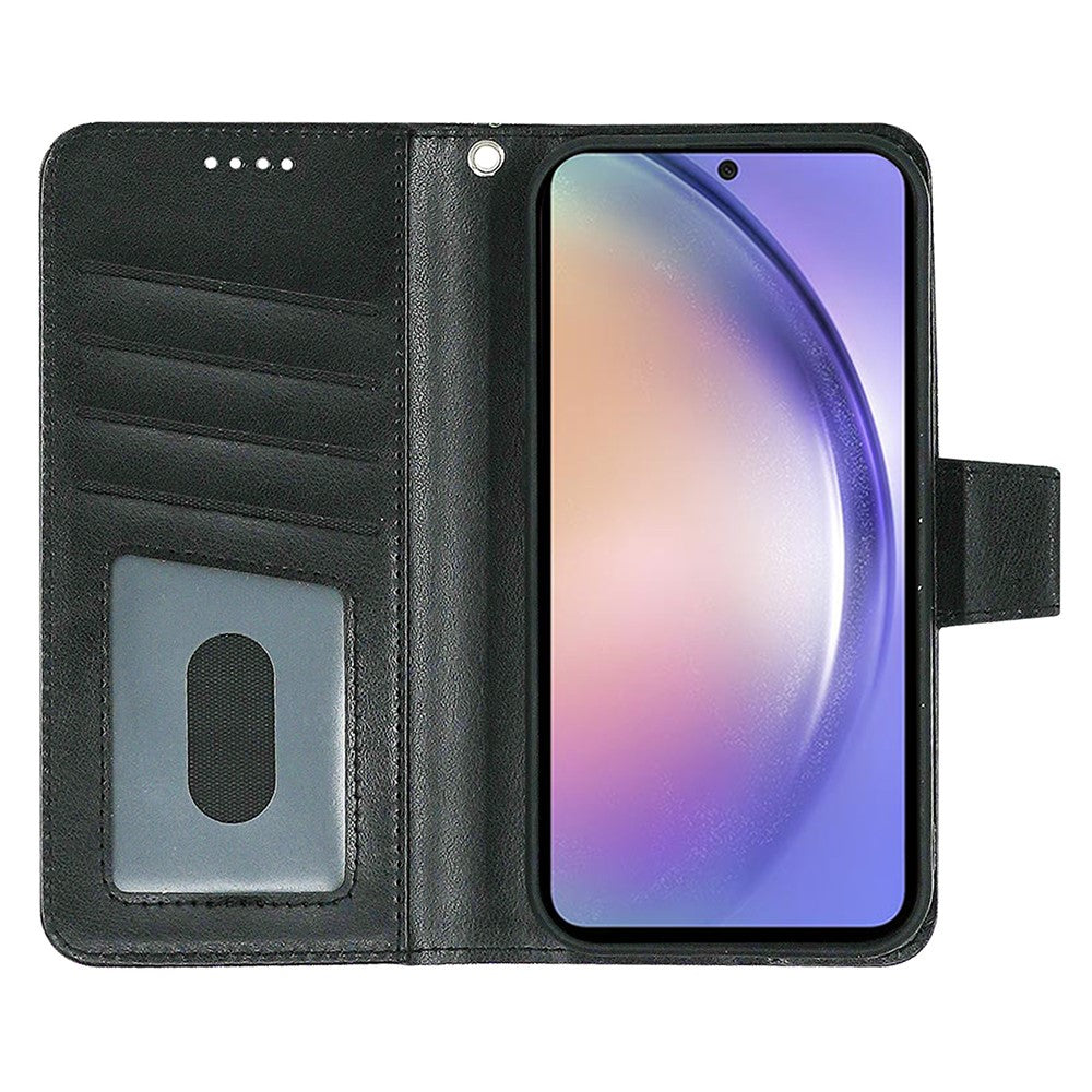 Til Samsung Galaxy A06s Etui, Stativ, Kortholder, Pung, Læder Telefoncover