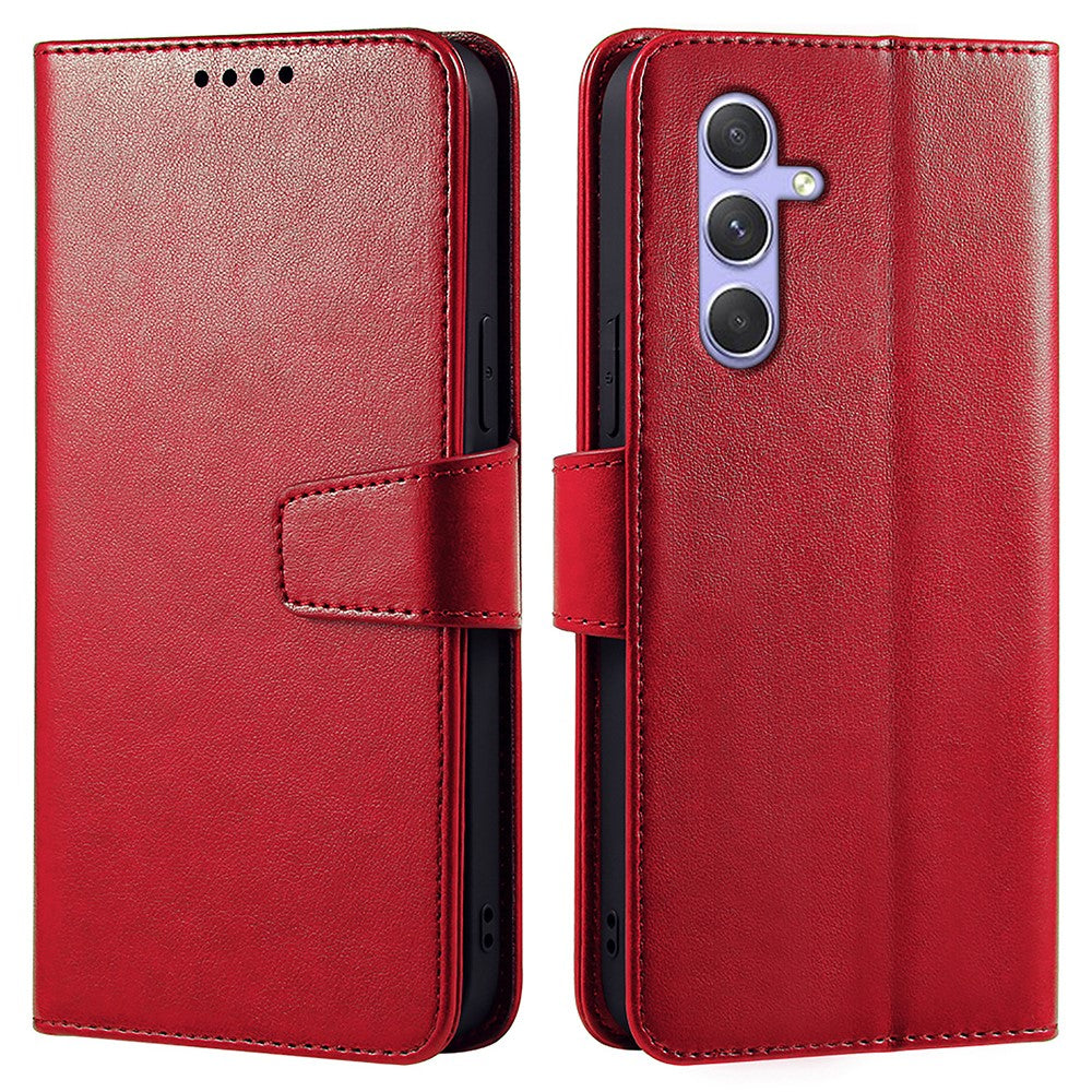 Til Samsung Galaxy A06s Etui, Stativ, Kortholder, Pung, Læder Telefoncover