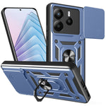 For Xiaomi Redmi Note 14 5G Case with Slide Camera Lid PC + TPU Kickstand Phone Cover