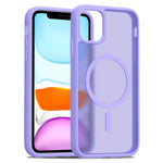 For iPhone 11 / XR Case Compatible with MagSafe TPU Frame Acrylic Back Phone Cover Skin Touch