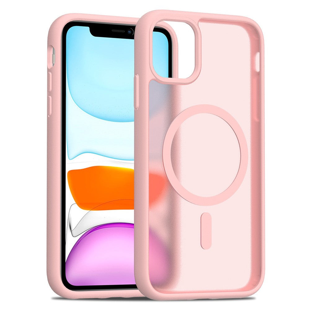 For iPhone 11 / XR Case Compatible with MagSafe TPU Frame Acrylic Back Phone Cover Skin Touch