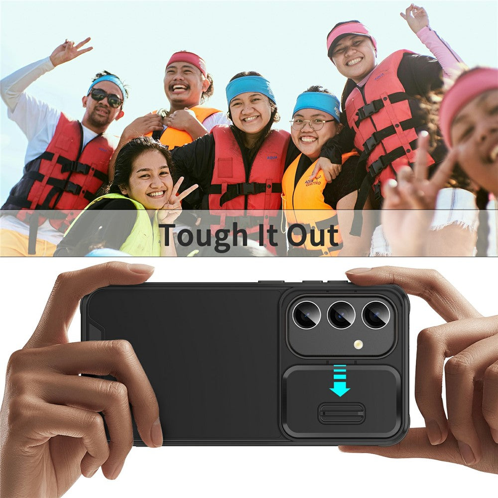 For Samsung Galaxy A56 5G  /  A36 5G Case PC + TPU Shell with Slide Camera Phone Cover