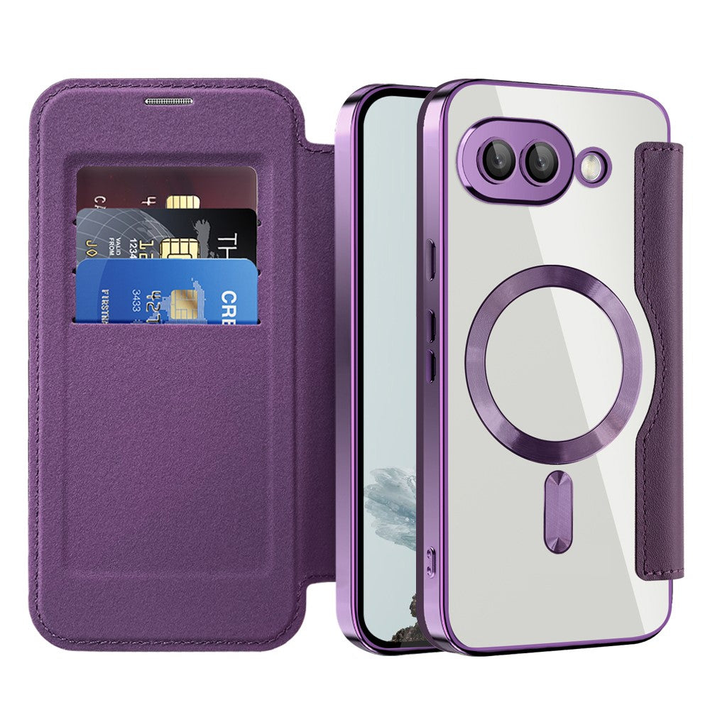 Til Google Pixel 9a Magnetisk Cover RFID-blokerende Læder Telefoncover