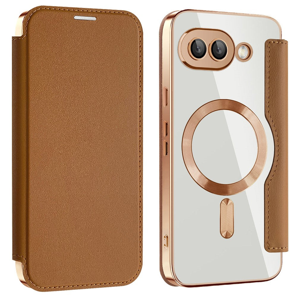 Til Google Pixel 9a Magnetisk Cover RFID-blokerende Læder Telefoncover