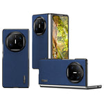 For Huawei Mate X6 Case Wood Texture PU Leather Coated PC TPU Phone Cover