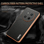 AZNS For Honor Magic7 Lite 5G / X9c 5G / X60 Pro 5G Case Electroplating Carbon Fiber Texture PU + TPU Phone Cover