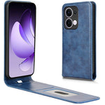 For Oppo Reno13 5G (Global) Case with Card Slot Magnetic Vertical Flip Leather Phone Cover