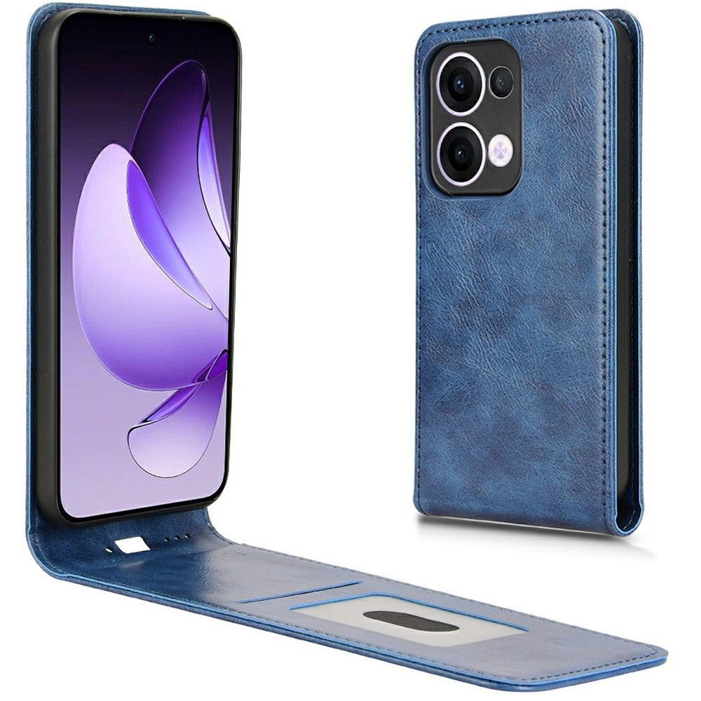 For Oppo Reno13 5G (Global) Case with Card Slot Magnetic Vertical Flip Leather Phone Cover