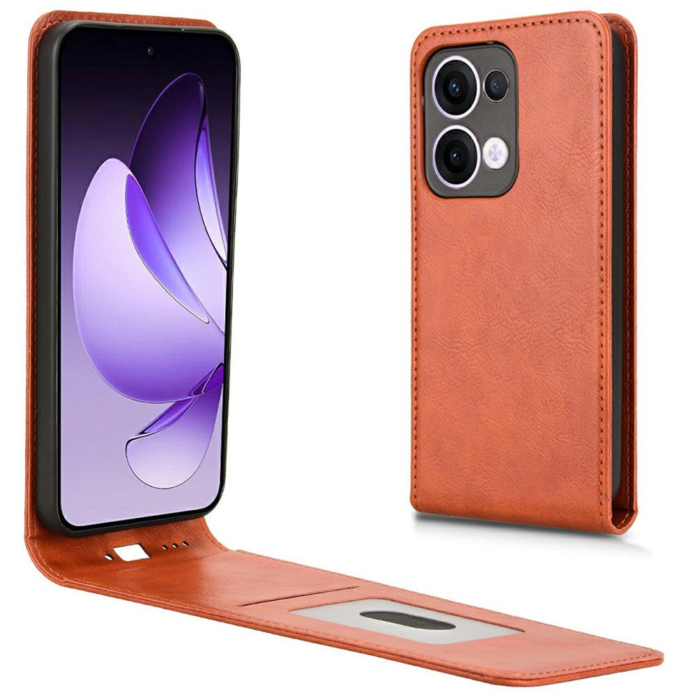 Til Oppo Reno13 5G (Global) Cover med kortplads Magnetisk vertikalt flip læder telefoncover