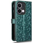For Oppo Reno13 5G (Global) Wallet Case Dot Pattern Imprint PU Leather Phone Cover