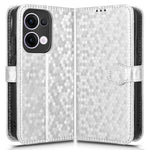 For Oppo Reno13 5G (Global) Wallet Case Dot Pattern Imprint PU Leather Phone Cover
