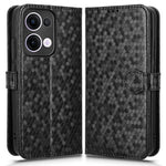For Oppo Reno13 5G (Global) Wallet Case Dot Pattern Imprint PU Leather Phone Cover