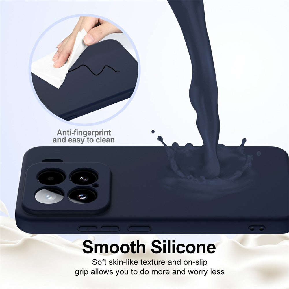 For Xiaomi 15 Magnetic Case Liquid Silicone Phone Cover with Lanyard