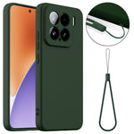 For Xiaomi 15 Magnetic Case Liquid Silicone Phone Cover with Lanyard