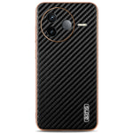 AZNS För Xiaomi Poco F7 Pro 5G / Redmi K80 5G Skal Elektroplätering Kolfiberstruktur PU + TPU mobilskal