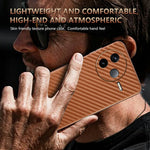 AZNS För Xiaomi Poco F7 Pro 5G / Redmi K80 5G Skal Elektroplätering Kolfiberstruktur PU + TPU mobilskal