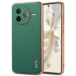 AZNS För Xiaomi Poco F7 Pro 5G / Redmi K80 5G Skal Elektroplätering Kolfiberstruktur PU + TPU mobilskal