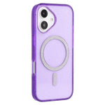 For iPhone 16 Case Compatible with MagSafe 2.0mm PC + TPU Glitter Phone Cover