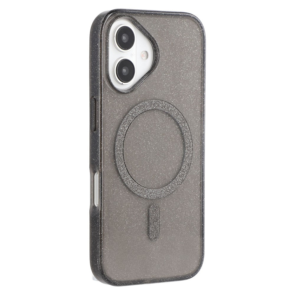 For iPhone 16 Case Compatible with MagSafe 2.0mm PC + TPU Glitter Phone Cover