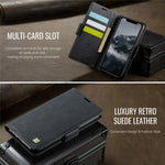 AUTSPACE For iPhone 11 Pro Case A11 RFID Blocking Retro Leather Cell Phone Wallet Cover