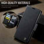 AUTSPACE For iPhone 11 Pro Case A11 RFID Blocking Retro Leather Cell Phone Wallet Cover