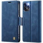 AUTSPACE For iPhone 11 Pro Case A11 RFID Blocking Retro Leather Cell Phone Wallet Cover