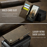 AUTSPACE For Samsung Galaxy S22+ 5G Case  A11 RFID Blocking Retro Leather Cell Phone Wallet Cover