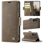 AUTSPACE For Samsung Galaxy S22+ 5G Case  A11 RFID Blocking Retro Leather Cell Phone Wallet Cover