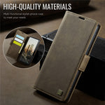 AUTSPACE For Samsung Galaxy S22+ 5G Case  A11 RFID Blocking Retro Leather Cell Phone Wallet Cover