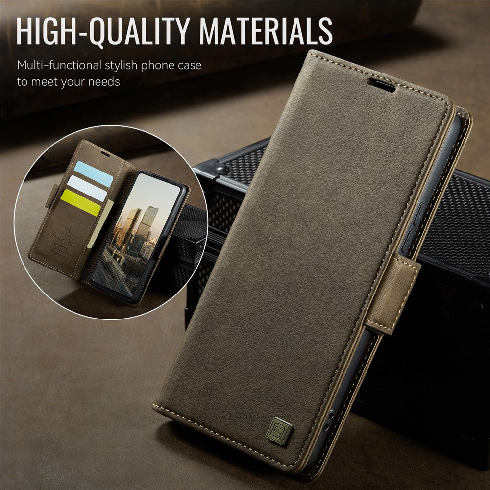 AUTSPACE For Samsung Galaxy S22+ 5G Case  A11 RFID Blocking Retro Leather Cell Phone Wallet Cover
