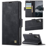 AUTSPACE För Samsung Galaxy Note20 5G Skal A11 RFID-blockerande Retro Läder Mobilmobil Plånboksfodral
