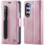 AUTSPACE For Samsung Galaxy Z Fold5 5G Case  A11 RFID Blocking Retro Leather Cell Phone Wallet Cover