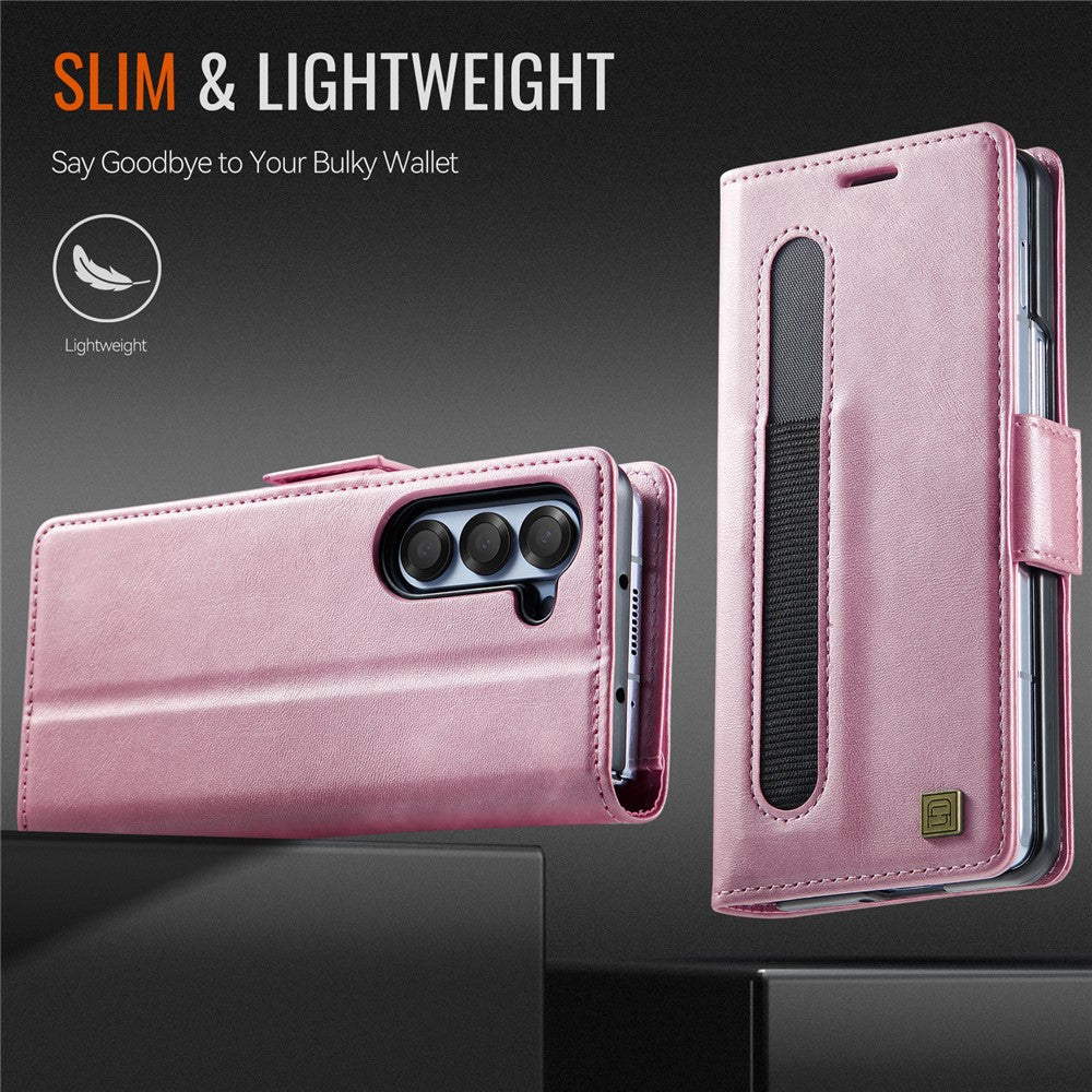 AUTSPACE For Samsung Galaxy Z Fold5 5G Case  A11 RFID Blocking Retro Leather Cell Phone Wallet Cover