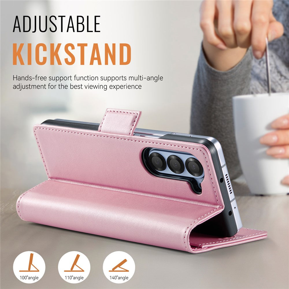 AUTSPACE For Samsung Galaxy Z Fold5 5G Case  A11 RFID Blocking Retro Leather Cell Phone Wallet Cover