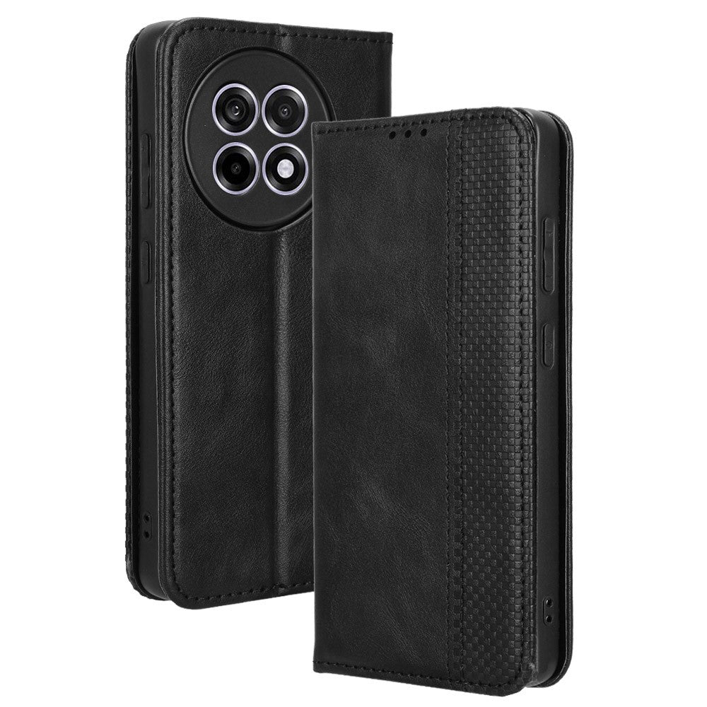 Läderfodral till OnePlus 13R 5G / Ace 5 5G / Ace 5 Pro 5G Plånboksfodral med retrotextur