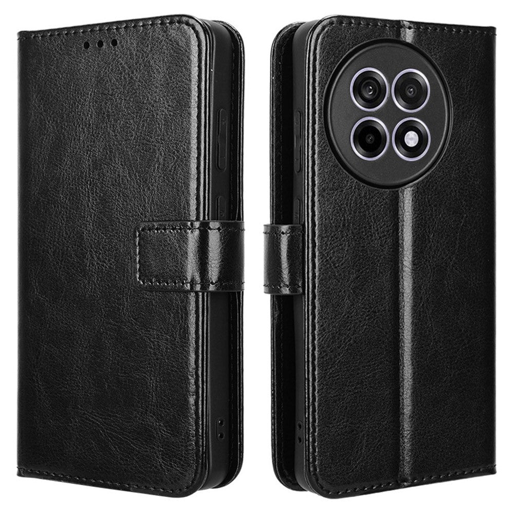 Leather Case for OnePlus 13R 5G / Ace 5 5G / Ace 5 Pro 5G Crazy Horse Texture Phone Wallet Cover