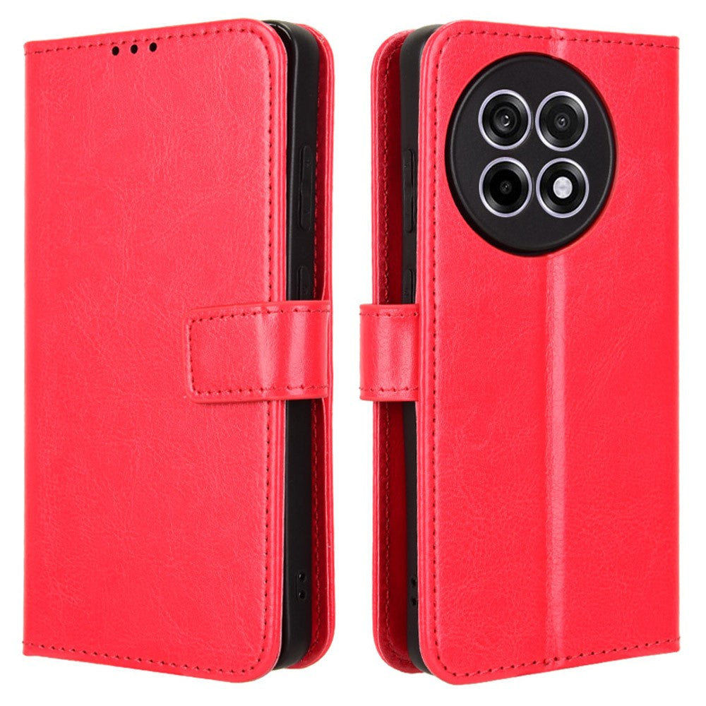 Leather Case for OnePlus 13R 5G / Ace 5 5G / Ace 5 Pro 5G Crazy Horse Texture Phone Wallet Cover