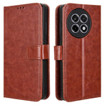 Leather Case for OnePlus 13R 5G / Ace 5 5G / Ace 5 Pro 5G Crazy Horse Texture Phone Wallet Cover