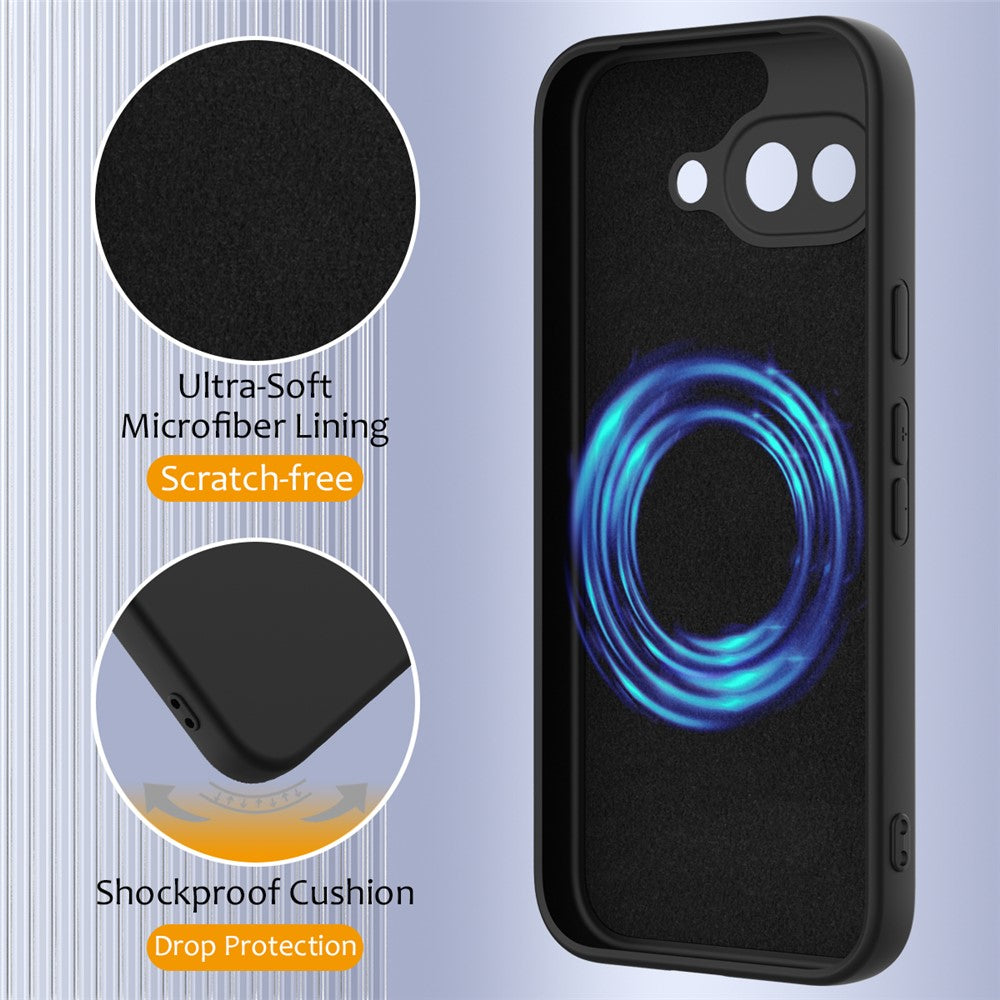 Til Google Pixel 9a magnetisk cover Anti-drop flydende silikone telefoncover