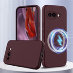 Til Google Pixel 9a magnetisk cover Anti-drop flydende silikone telefoncover