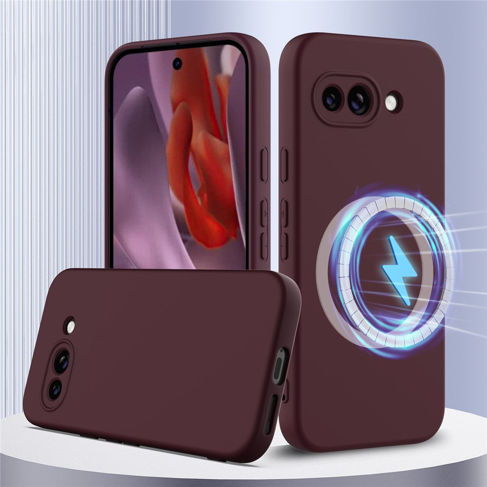 Til Google Pixel 9a magnetisk cover Anti-drop flydende silikone telefoncover