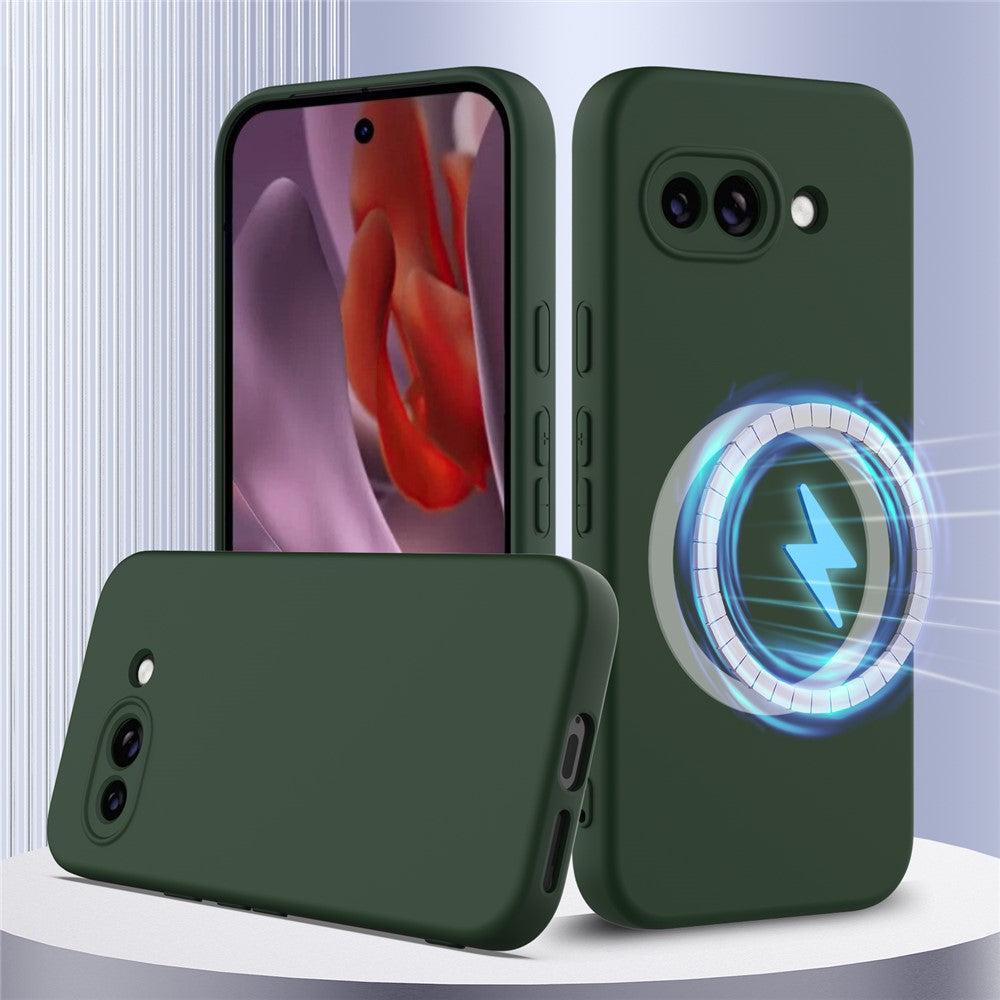 Til Google Pixel 9a magnetisk cover Anti-drop flydende silikone telefoncover