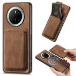 For Huawei Mate 70 Magnetic Case Leather Back Cover with Detachable Card Holder