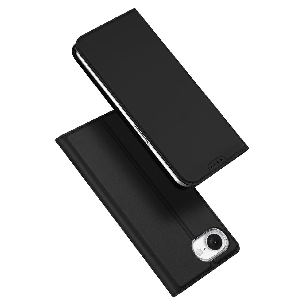 DUX DUCIS Skin Pro Series för iPhone 17e/16e – Läderfodral med stativ, korthållare