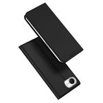 DUX DUCIS Skin Pro-serien til iPhone 17e/16e – lædercover med stander og kortholder