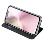 DUX DUCIS Skin Pro-serien til iPhone 17e/16e – lædercover med stander og kortholder