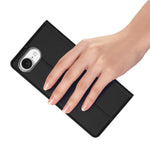 DUX DUCIS Skin Pro-serien til iPhone 17e/16e – lædercover med stander og kortholder