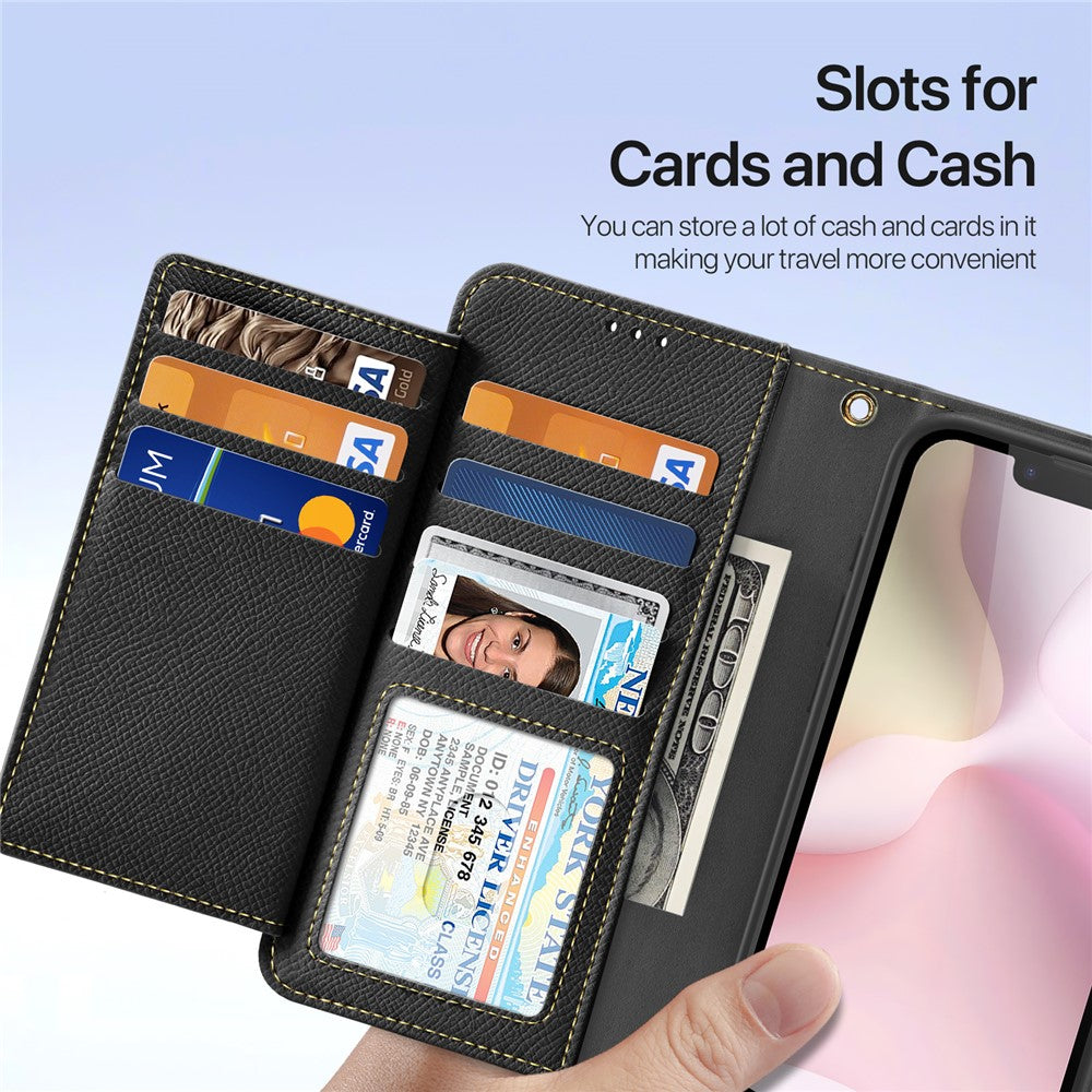 DUX DUCIS Lawa Series For iPhone 17e / 16e Case Detachable Magnetic Cowhide Leather Cover Zipper Wallet