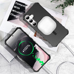 For Samsung Galaxy S25 / S24 Magnetic Case Small Wavy Edge PC + TPU Phone Cover
